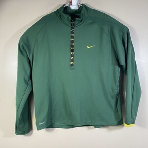 Nike Live Strong Quarter Zip Long Sleeve Pullover Cycling Jersey Shirt Men XXL